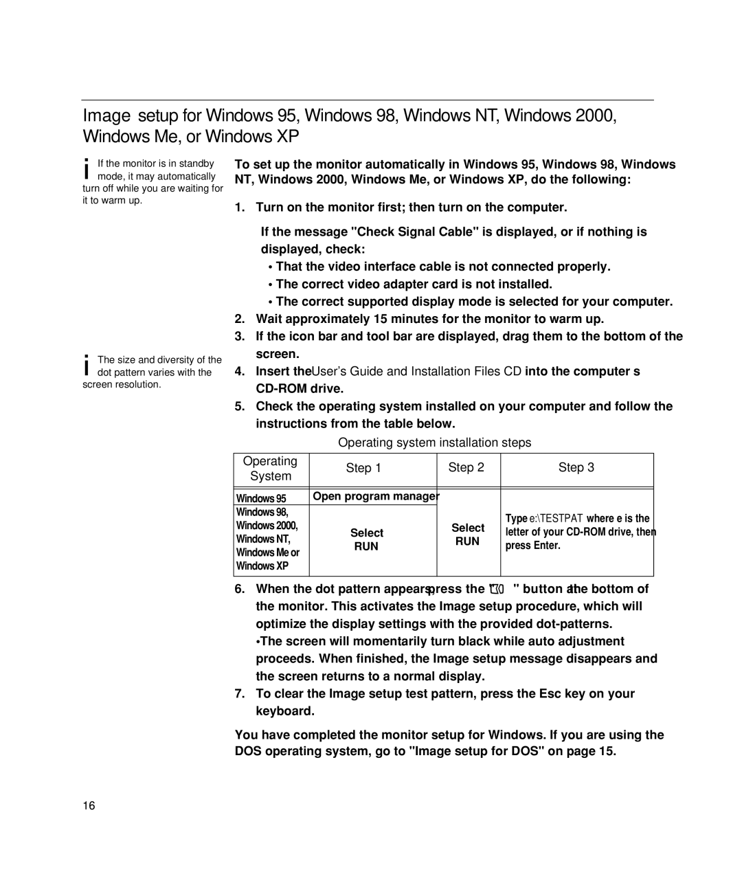 Lenovo L190 manual Operating system installation steps Step System 