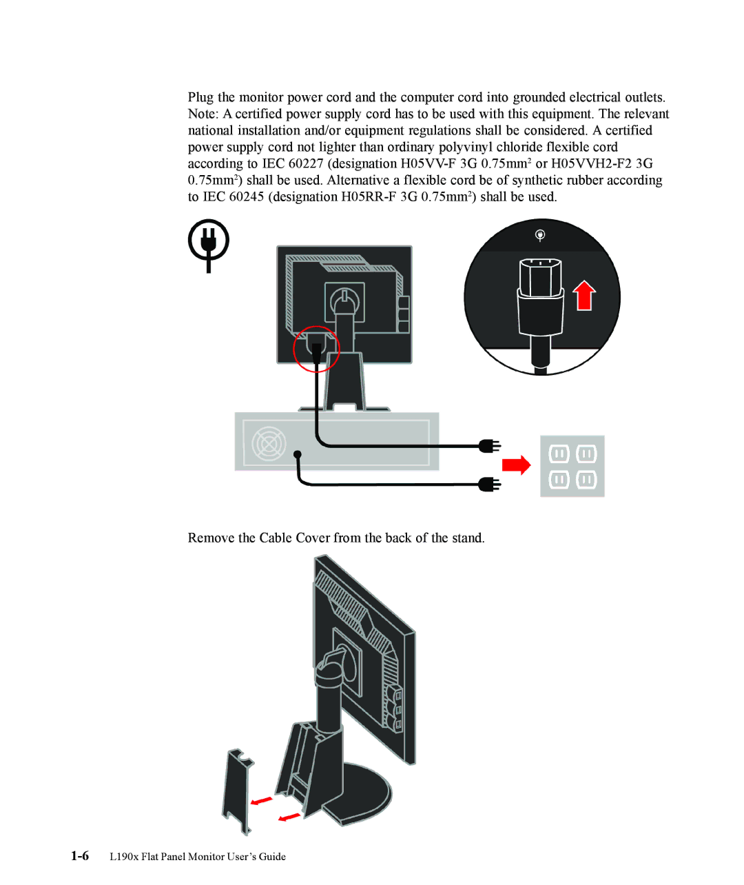 Lenovo manual 6L190x Flat Panel Monitor User’s Guide 