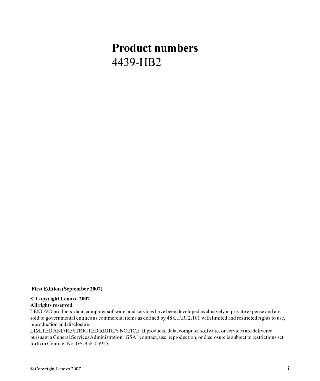 Lenovo L190x manual Product numbers 