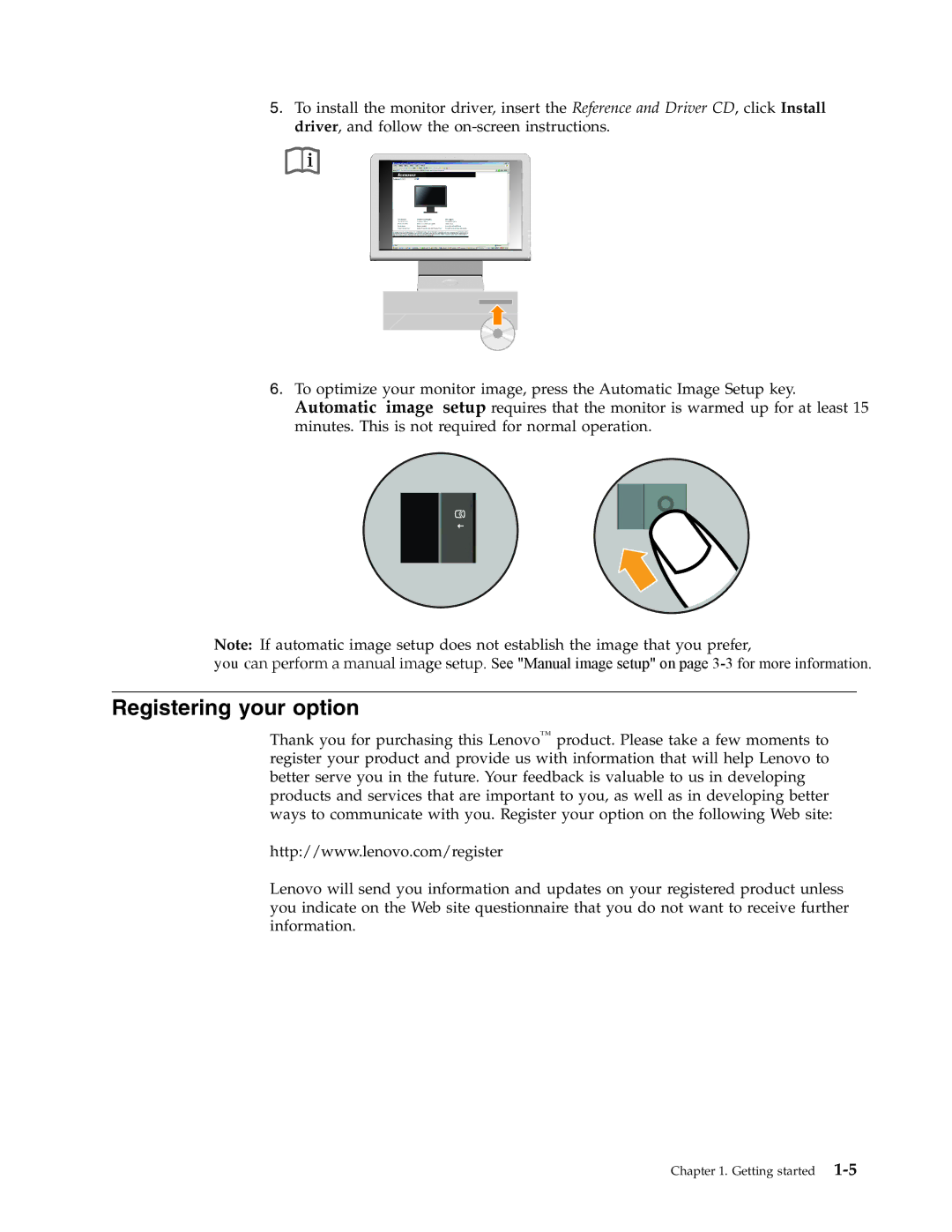 Lenovo L193 manual Registering your option 