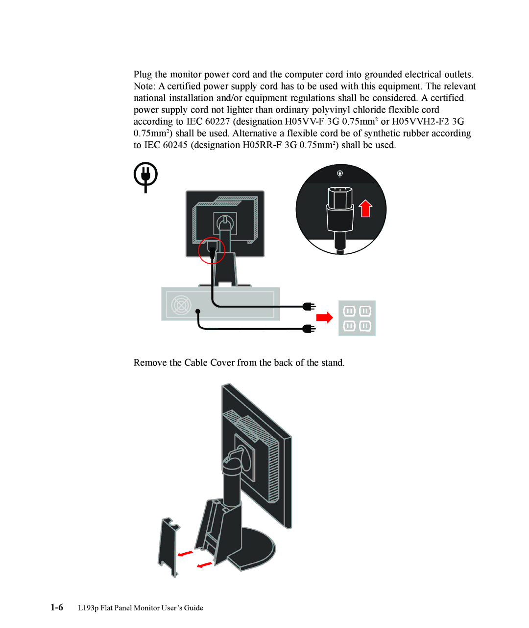 Lenovo manual 6L193p Flat Panel Monitor User’s Guide 