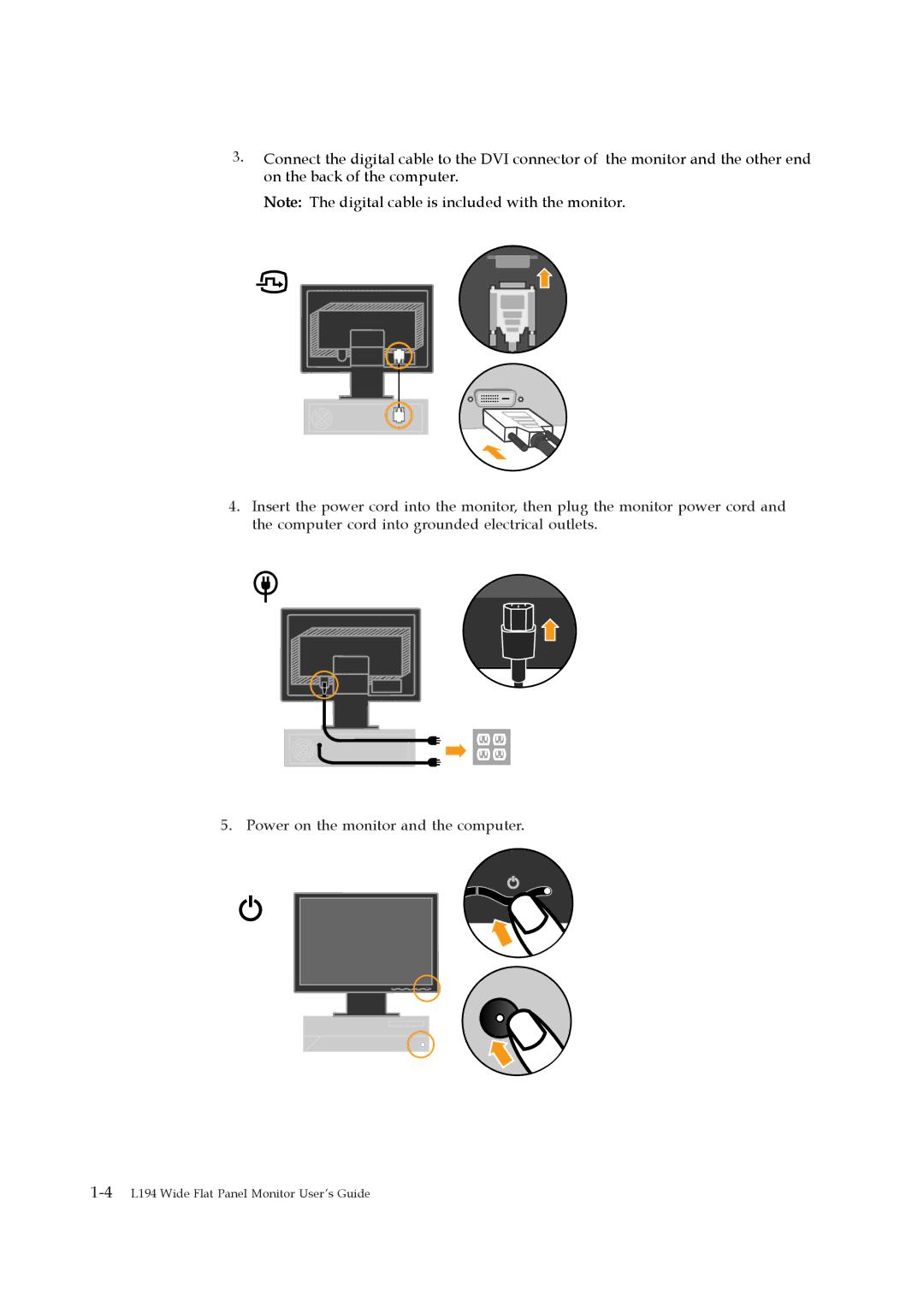 Lenovo manual 4L194 Wide Flat Panel Monitor User’s Guide 