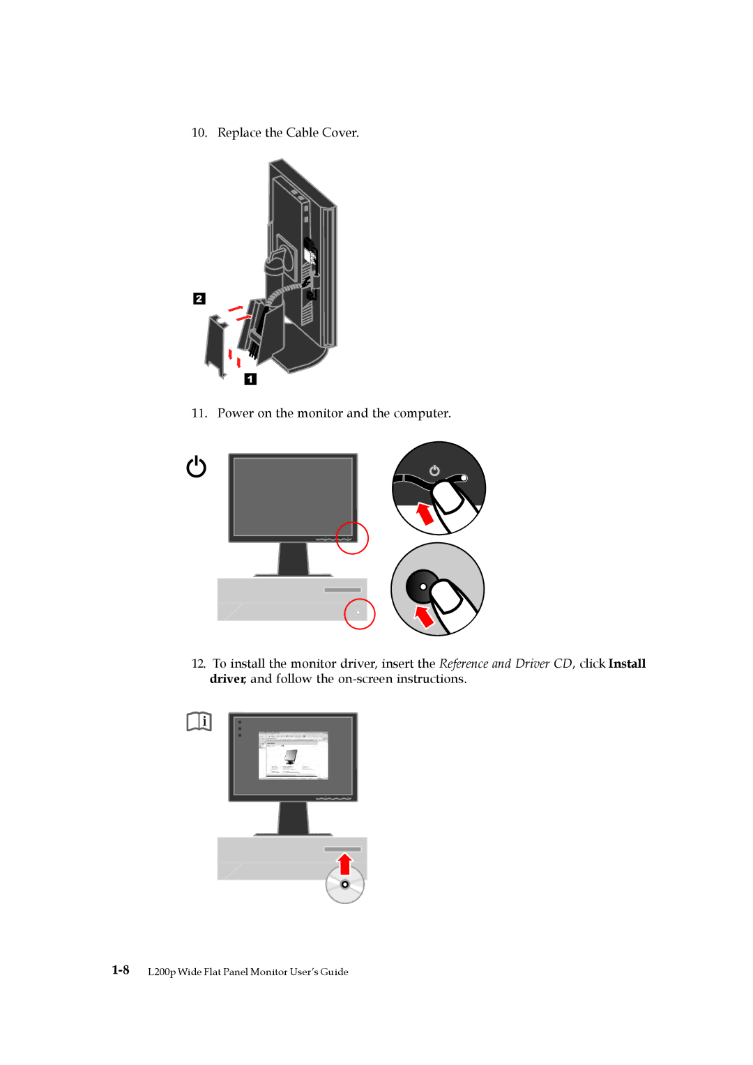 Lenovo L200P manual 8L200p Wide Flat Panel Monitor User’s Guide 