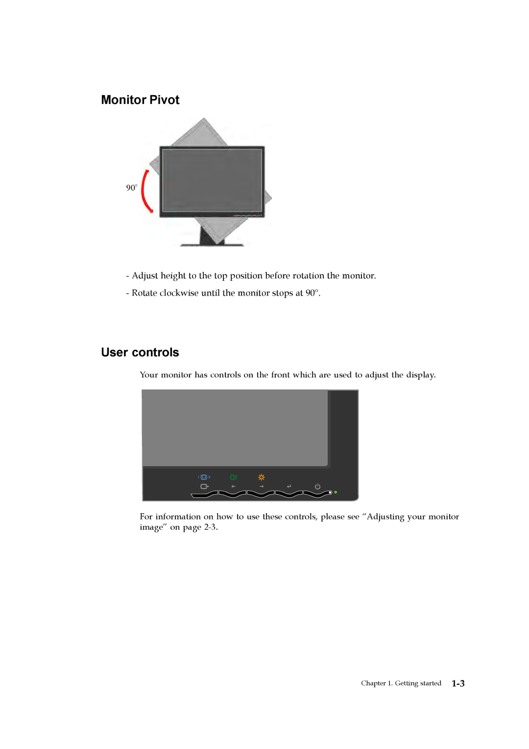 Lenovo L200P manual Monitor Pivot, 90O 