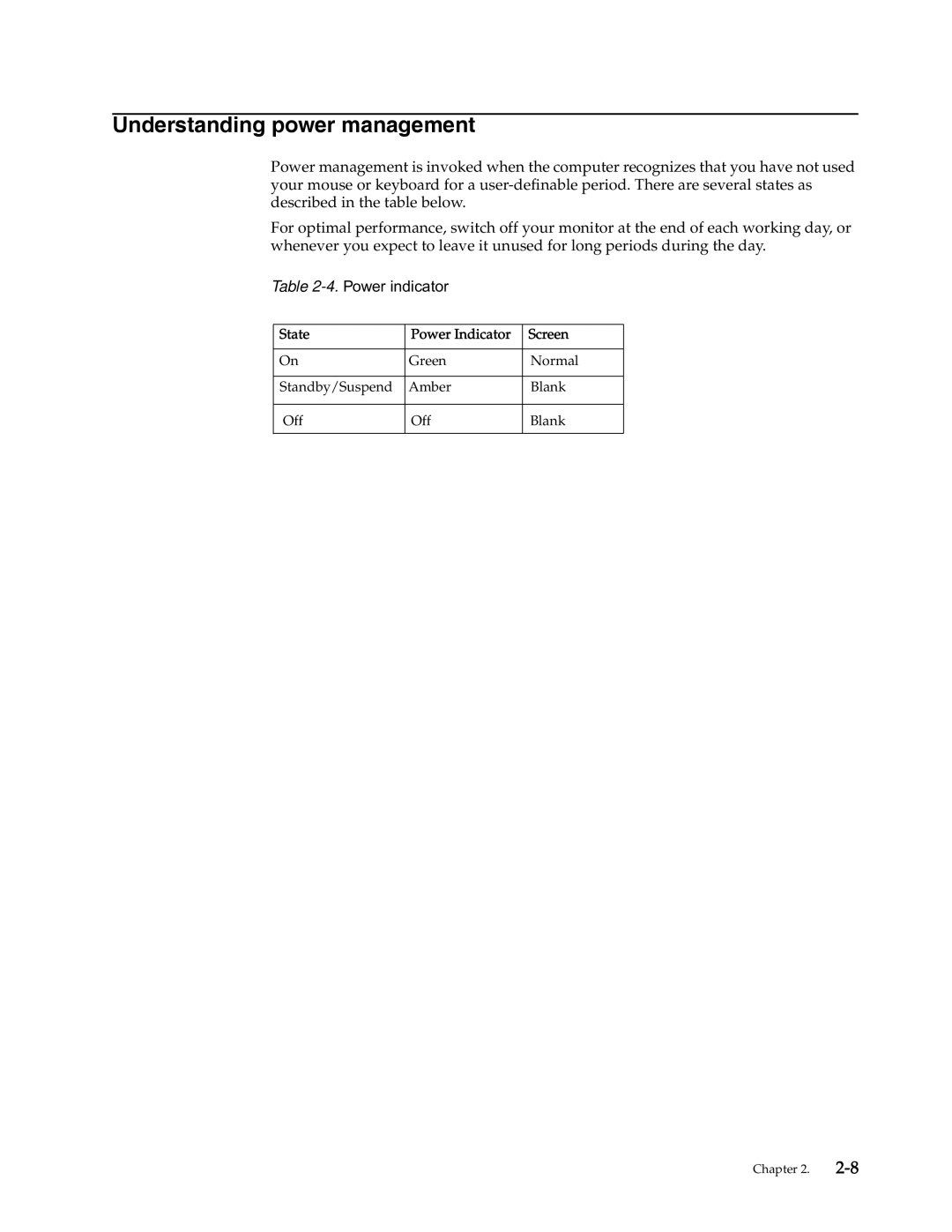 Lenovo L2021 manual Understanding power management 