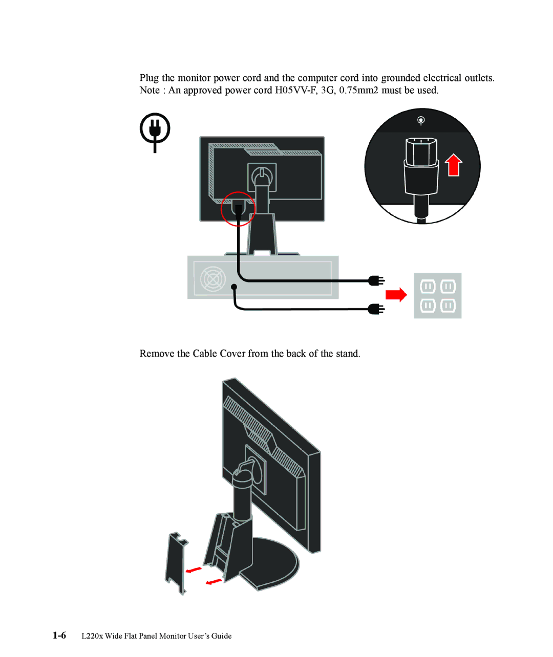 Lenovo manual 6L220x Wide Flat Panel Monitor User’s Guide 