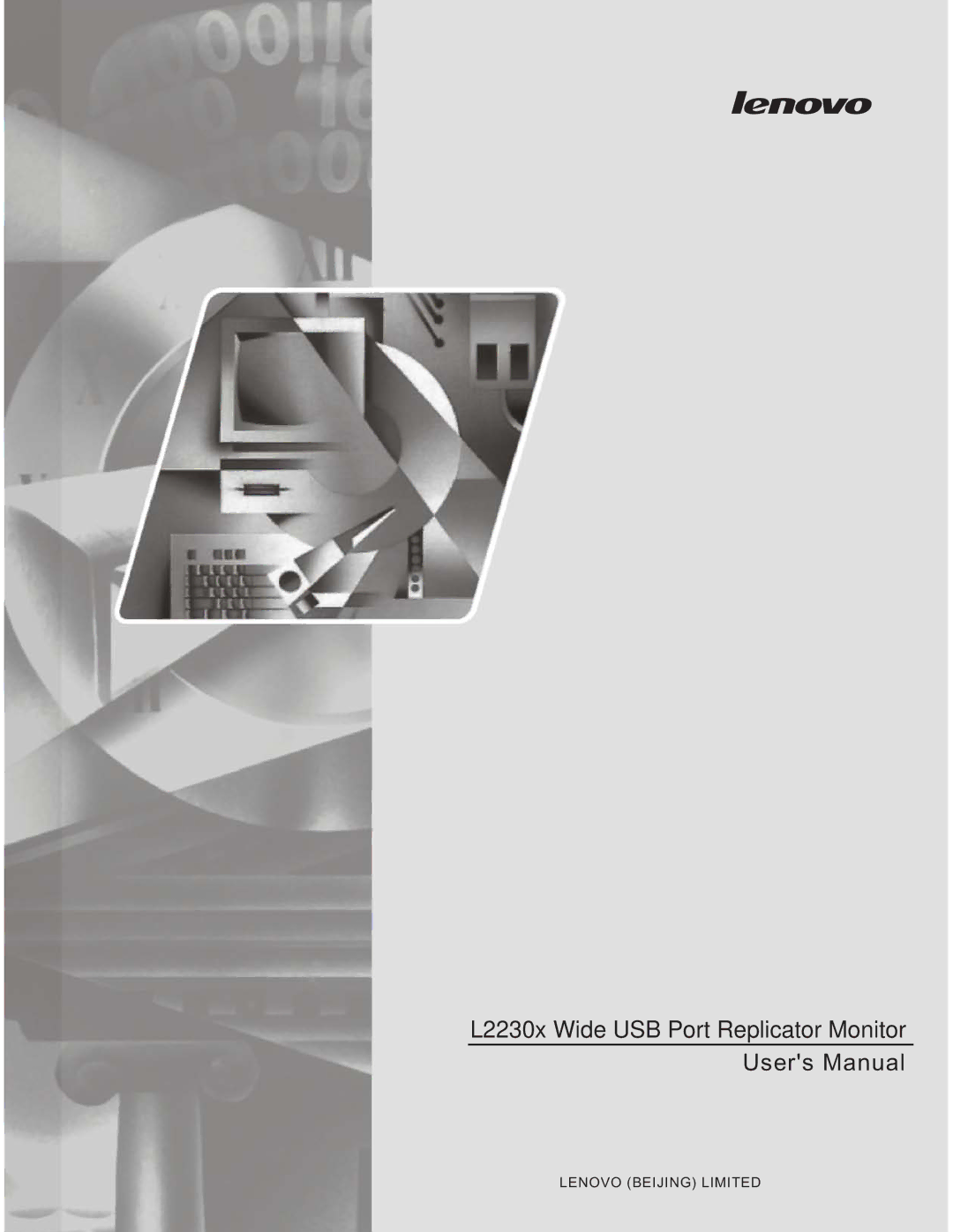 Lenovo user manual L2230x Wide USB Port Replicator Monitor 