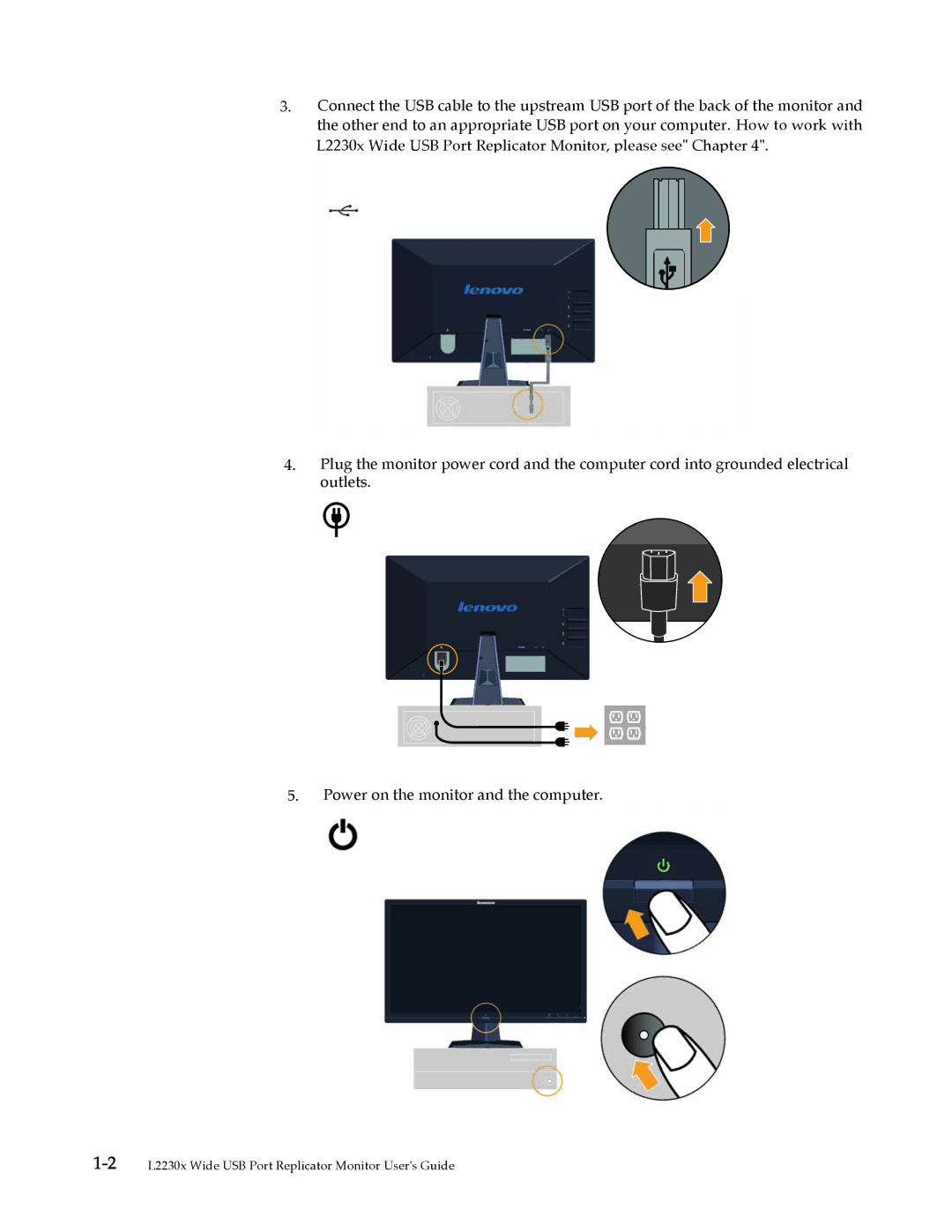 Lenovo user manual 2L2230x Wide USB Port Replicator Monitor Users Guide 