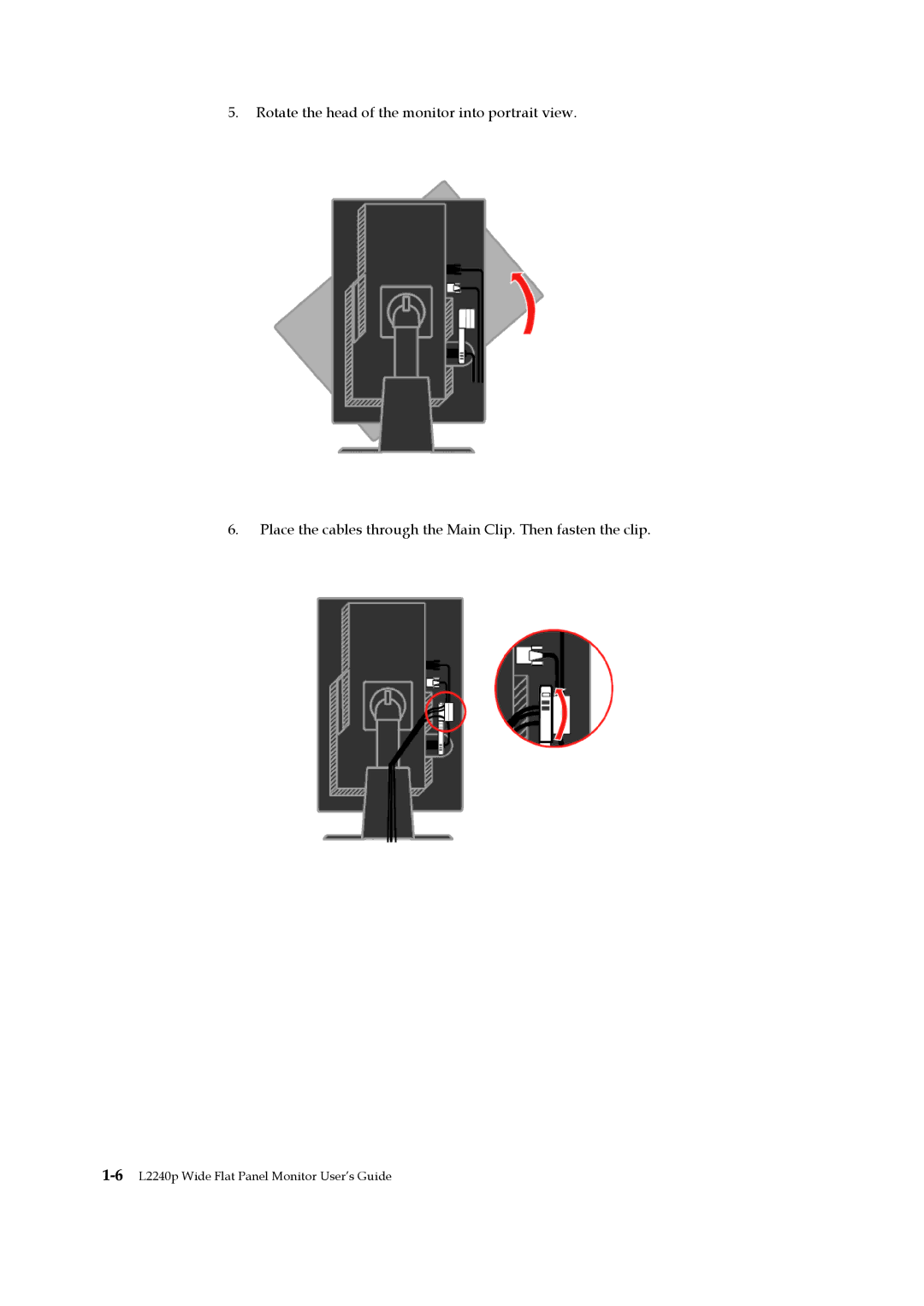 Lenovo manual 6L2240p Wide Flat Panel Monitor User’s Guide 