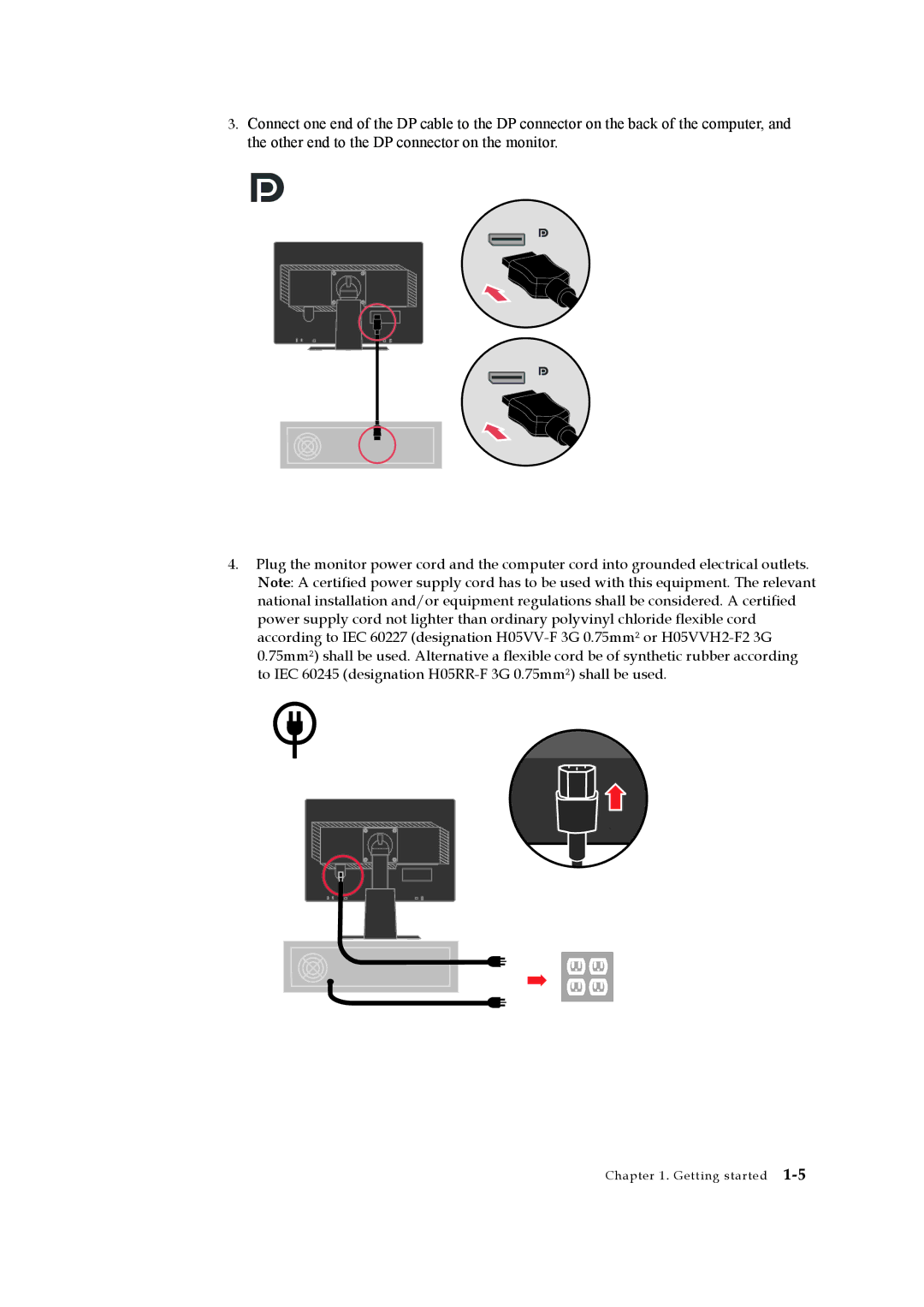 Lenovo L2251p manual Getting started 