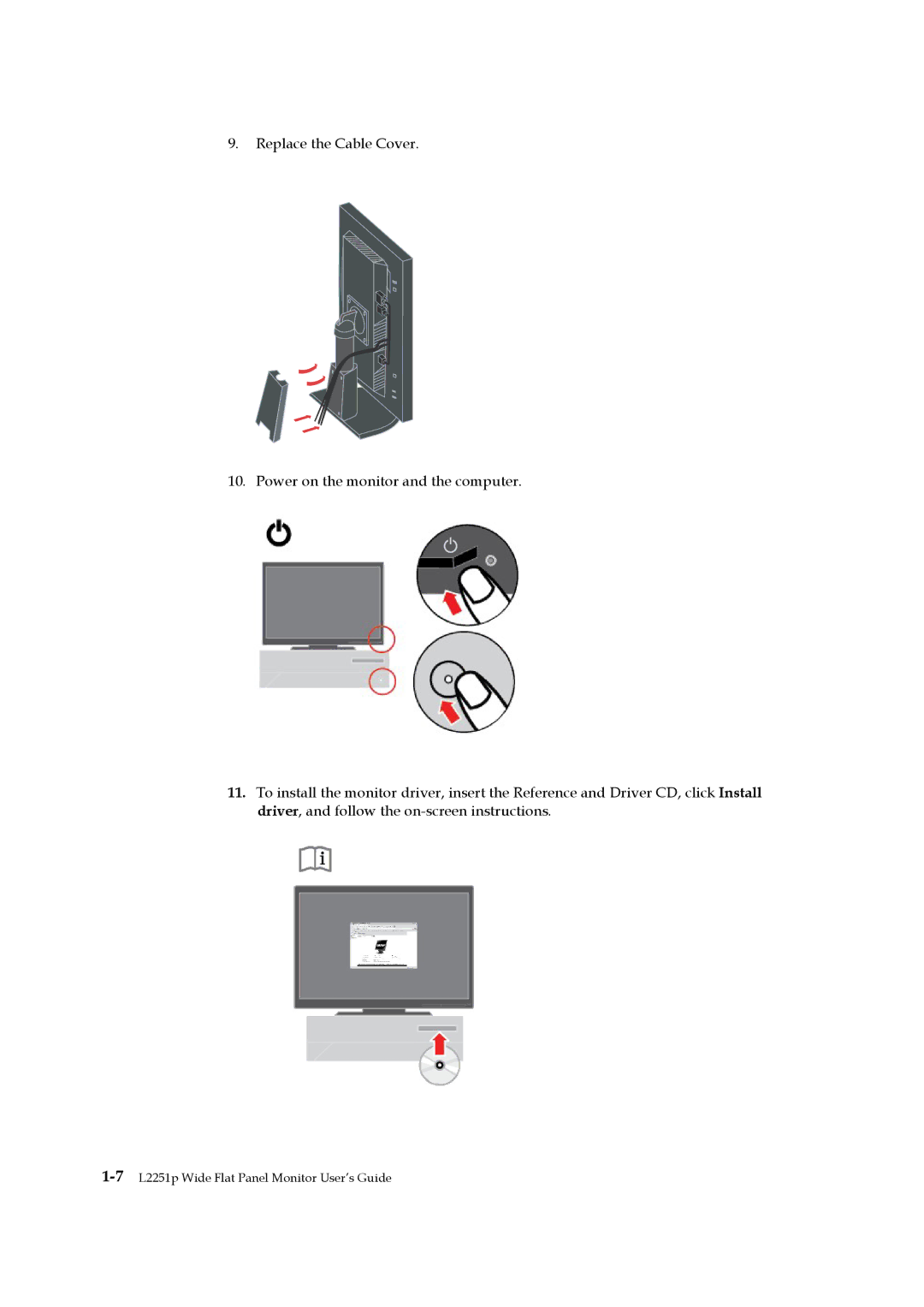 Lenovo manual 7L2251p Wide Flat Panel Monitor User’s Guide 