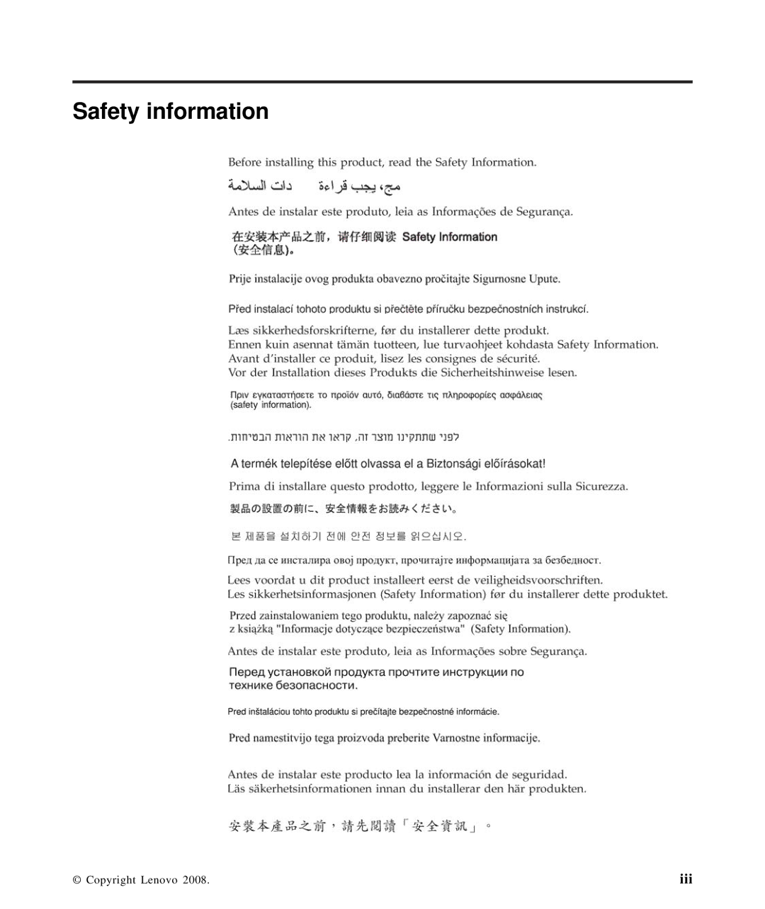 Lenovo L2440p, 4420HB2 manual Safety information 