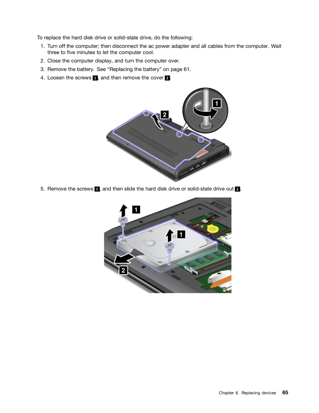 Lenovo L330 manual Replacing devices 