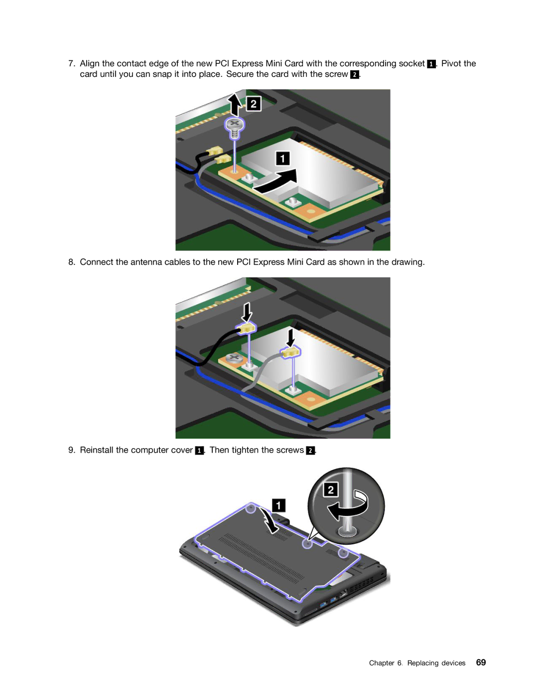 Lenovo L330 manual Replacing devices 