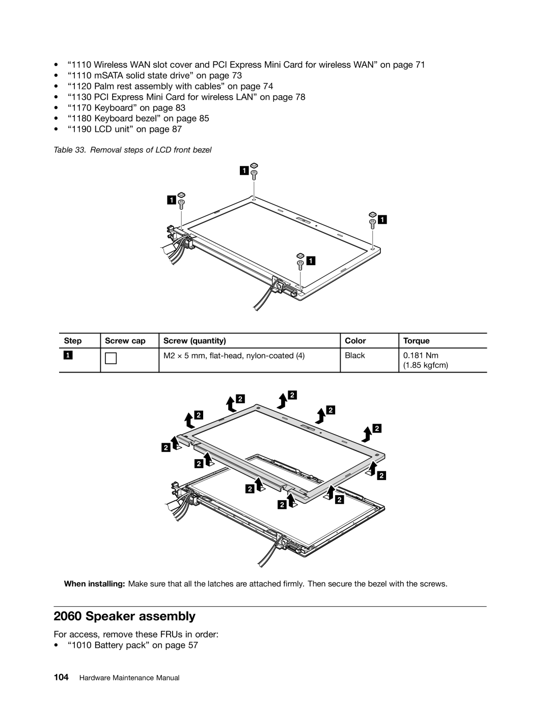 Lenovo L420, L421, L520 manual Speaker assembly 