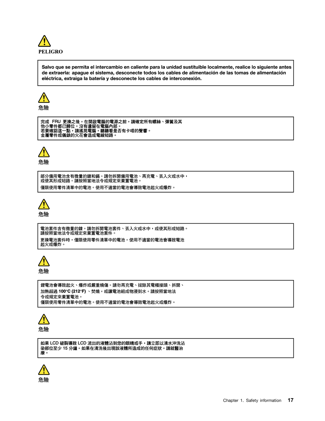 Lenovo L420, L421, L520 manual Safety information 