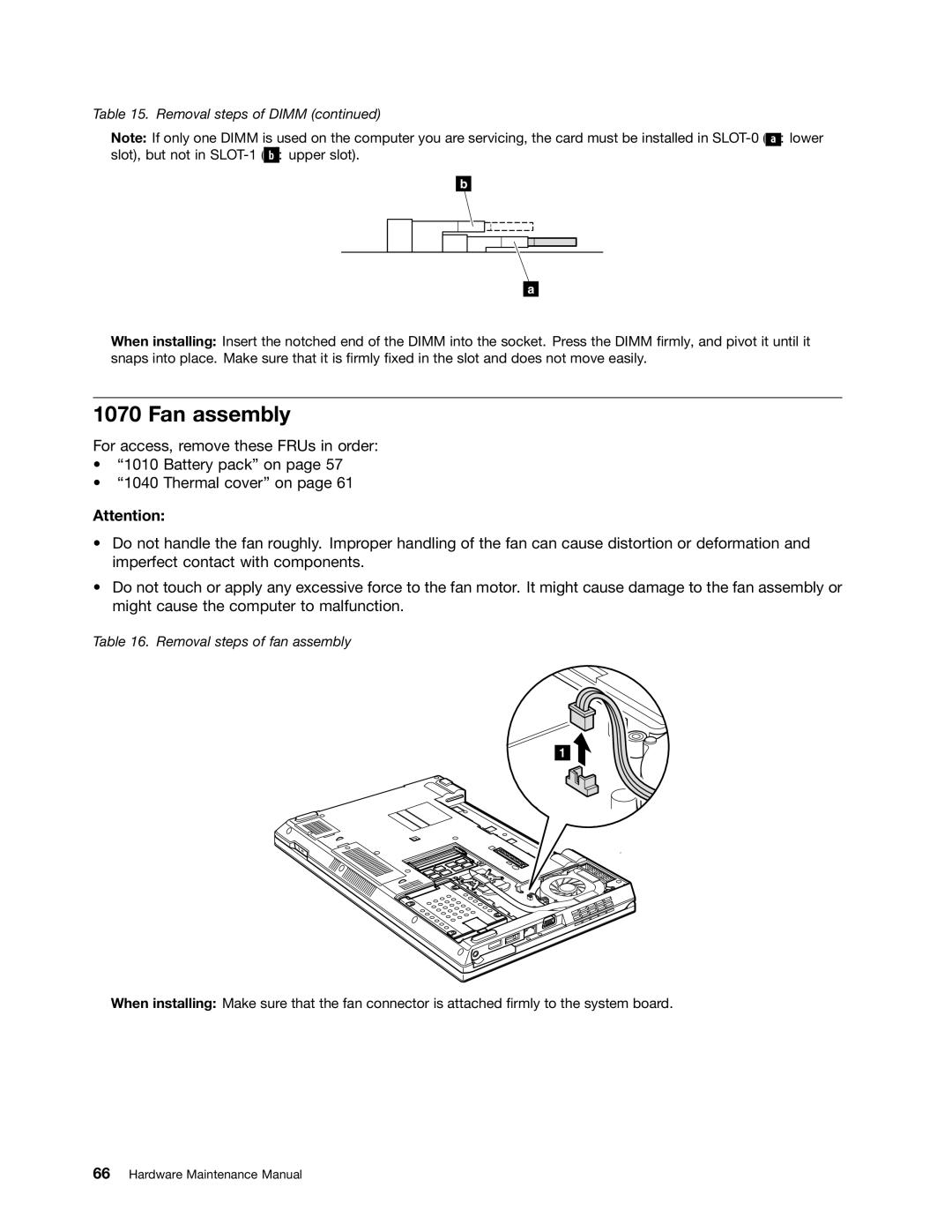 Lenovo L421, L520, L420 manual Fan assembly, Removal steps of fan assembly 