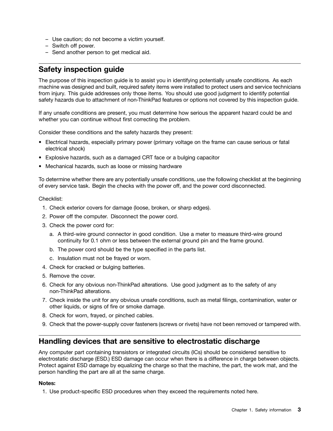 Lenovo L421, L520, L420 manual Safety inspection guide 