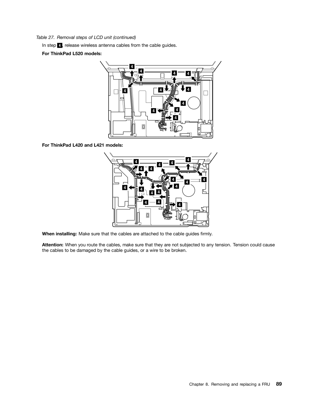 Lenovo manual For ThinkPad L520 models For ThinkPad L420 and L421 models 