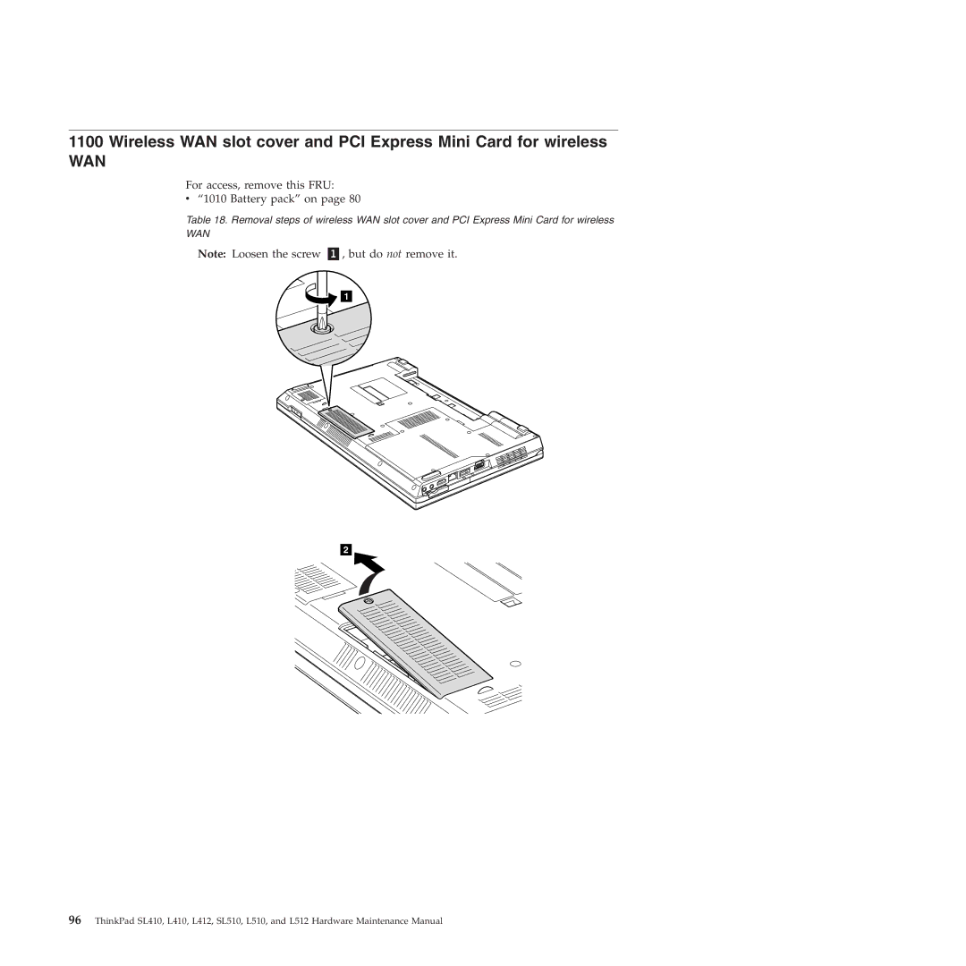 Lenovo L512, L412 manual Wan 