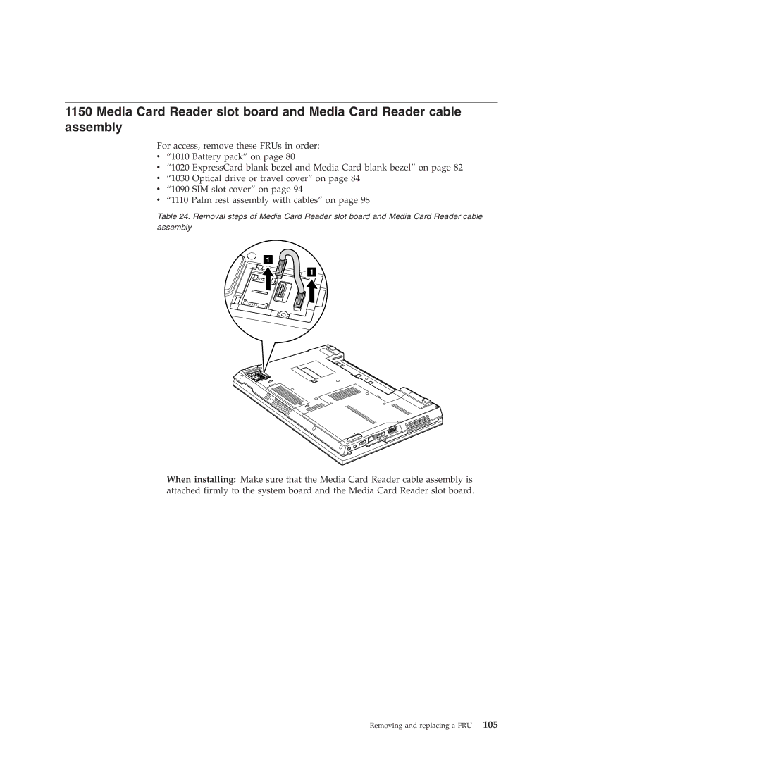 Lenovo L412, L512 manual Removing and replacing a FRU 