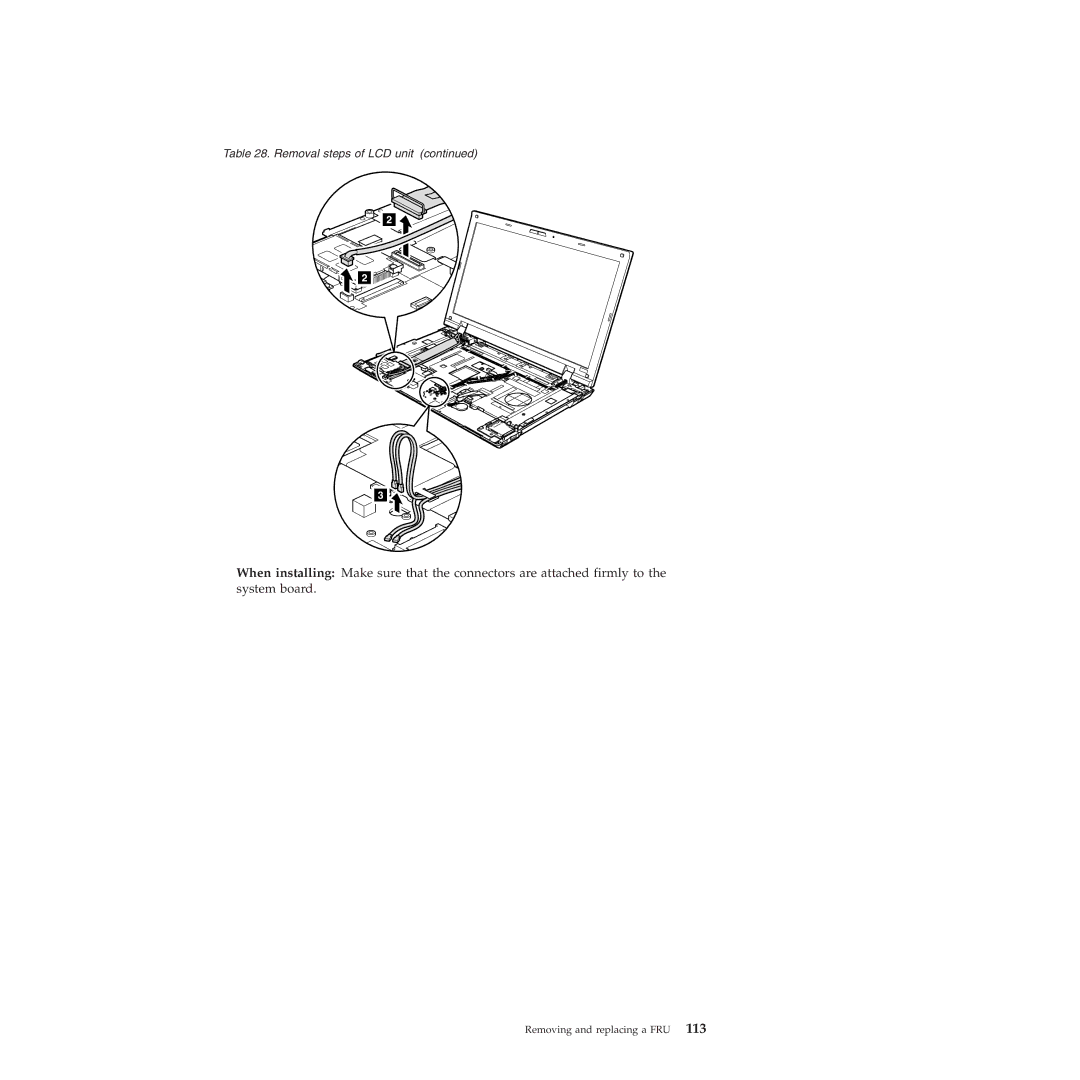 Lenovo L412, L512 manual Removal steps of LCD unit 