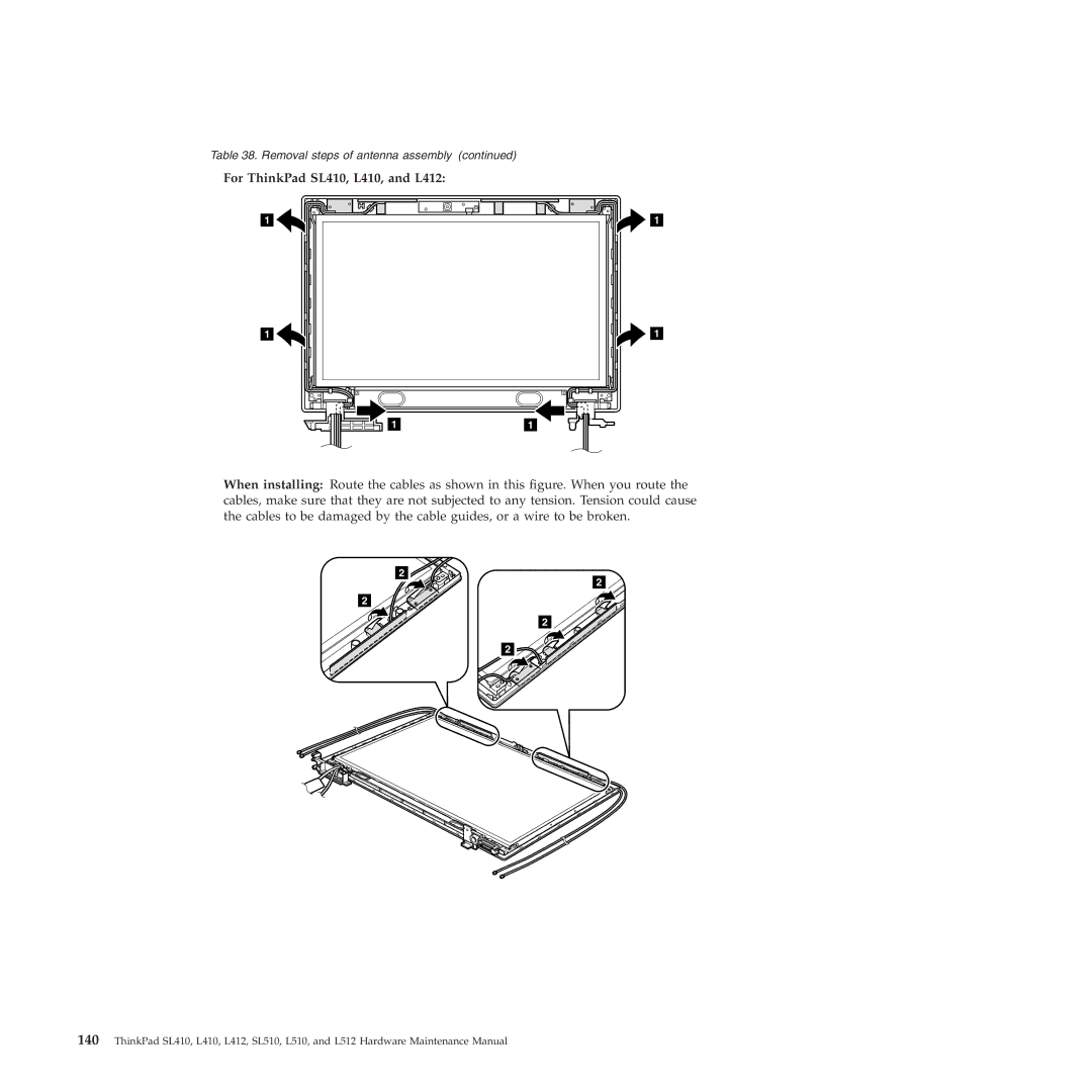 Lenovo L512 manual For ThinkPad SL410, L410, and L412 