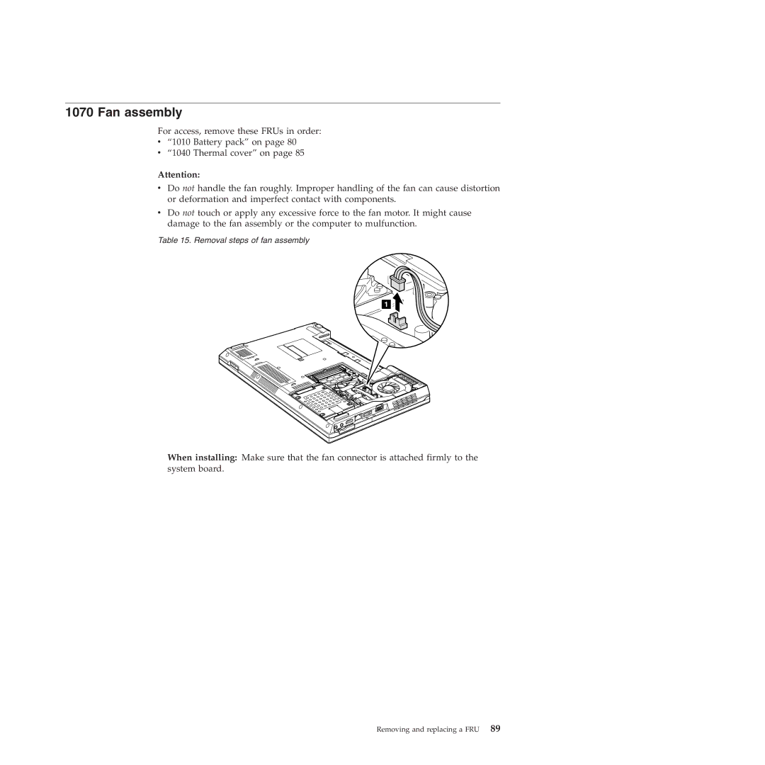 Lenovo L412, L512 manual Fan assembly 