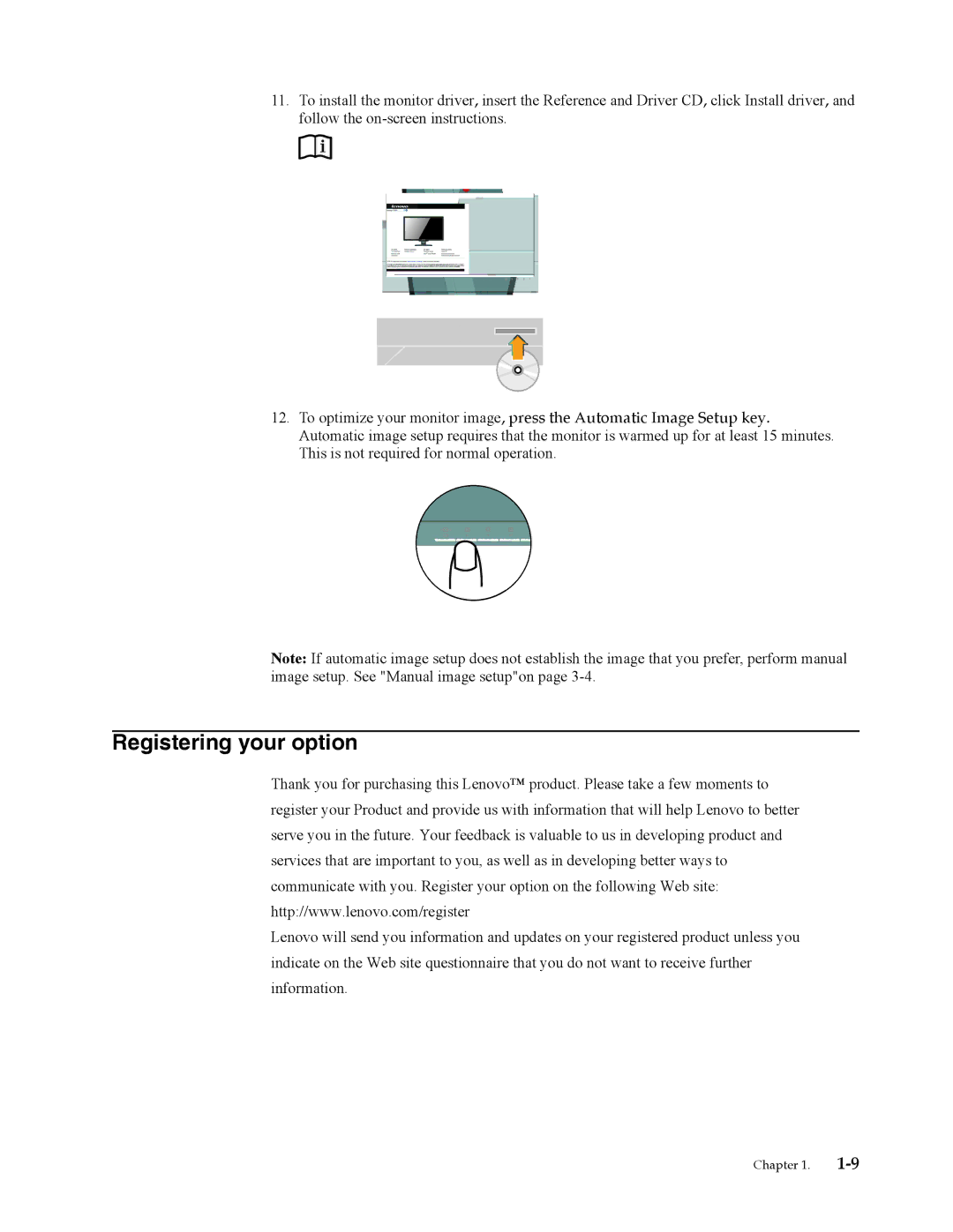 Lenovo LT2323P manual Registering your option 