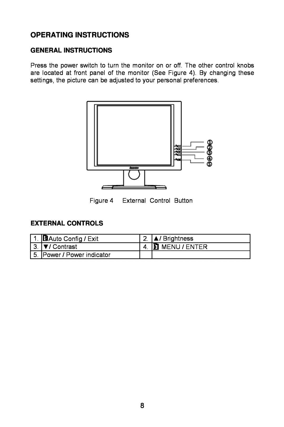 Lenovo LXH-GJ17L3 installation instructions Operating Instructions, General Instructions, External Controls 