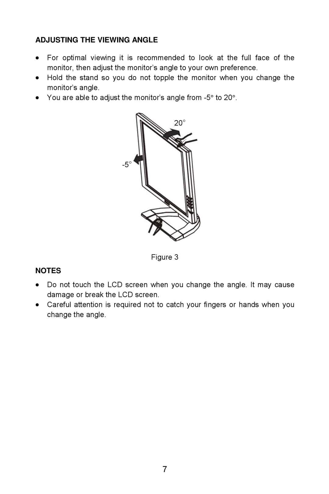 Lenovo LXH-GJ17L3 installation instructions Adjusting the Viewing Angle 