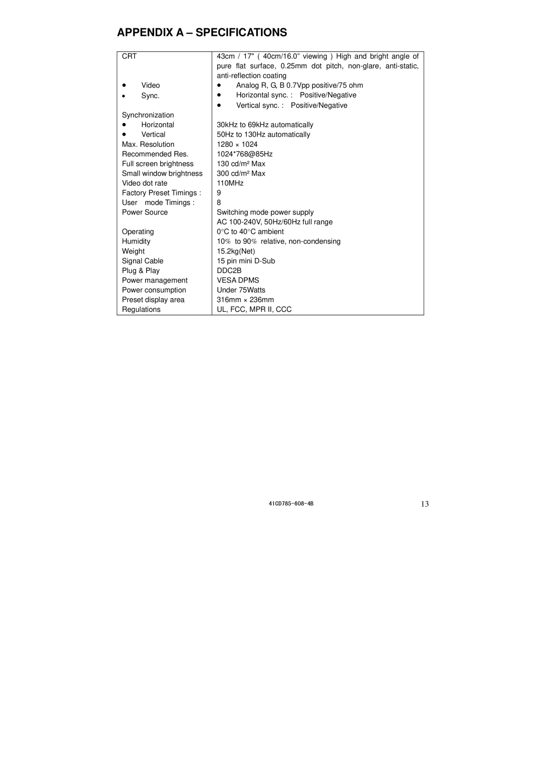 Lenovo LXH-GJ769F4 appendix Crt, Ul, Fcc, Mpr Ii, Ccc 