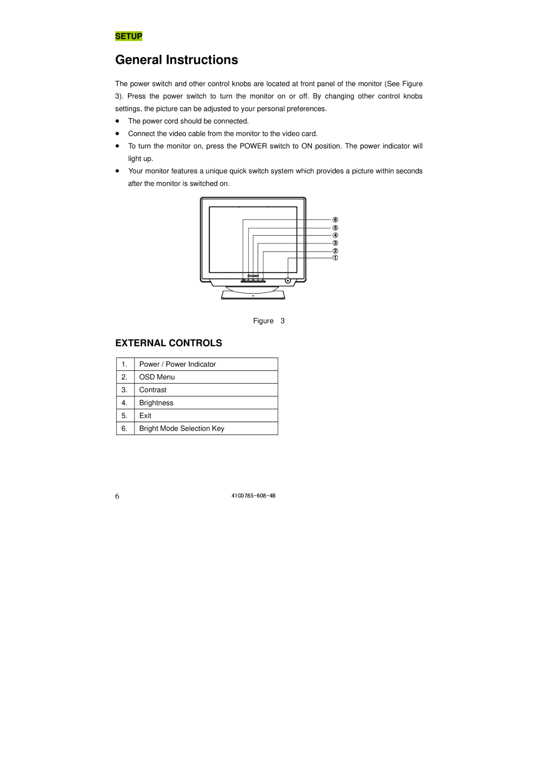 Lenovo LXH-GJ769F4 appendix General Instructions, External Controls 