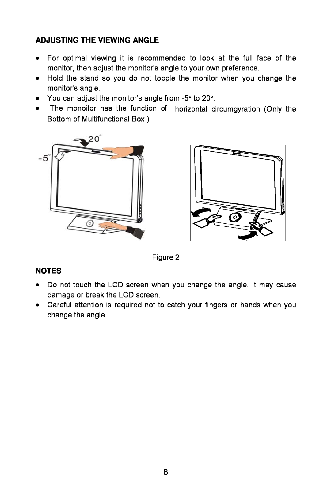 Lenovo LXM-WL19CH appendix Adjusting The Viewing Angle 