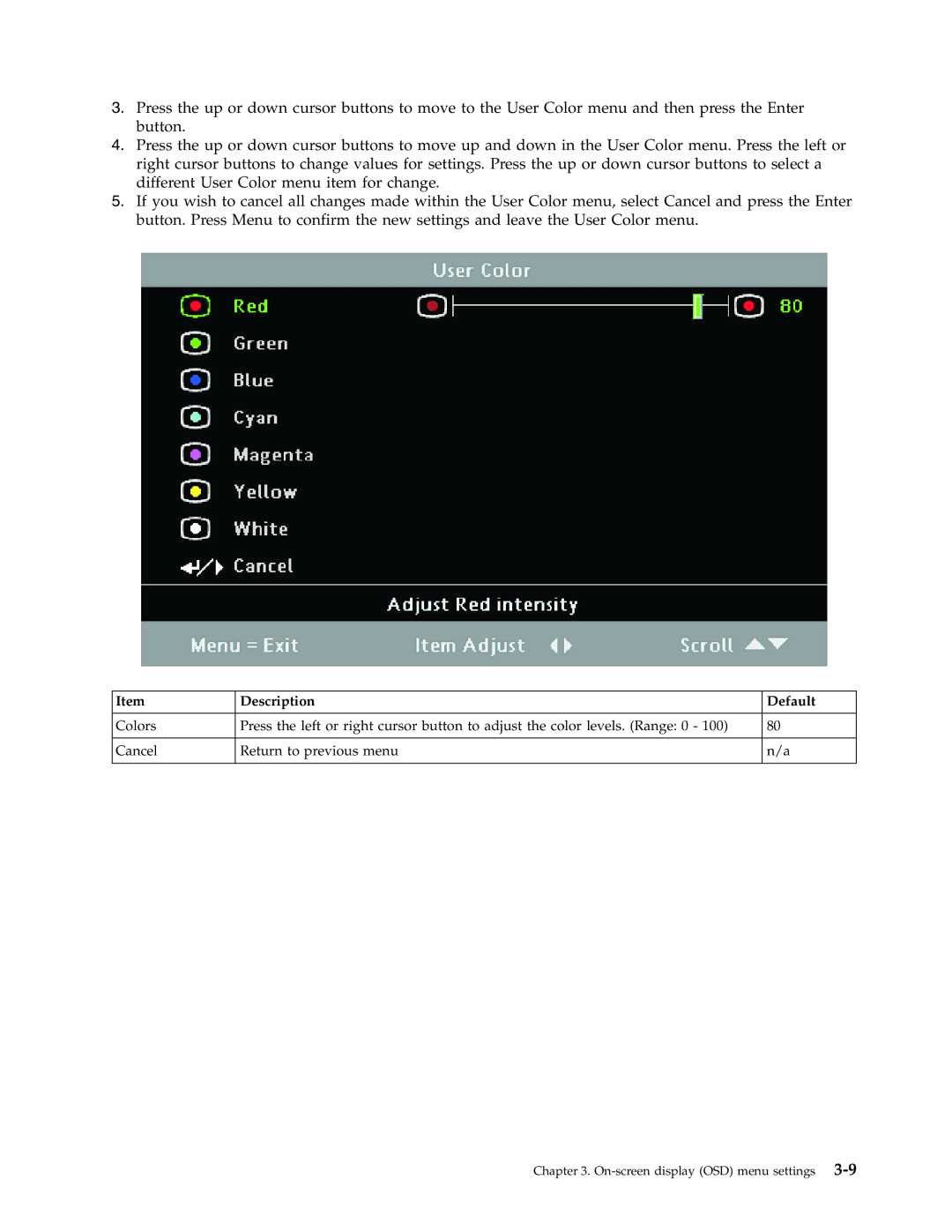 Lenovo M500 manual Description Default 