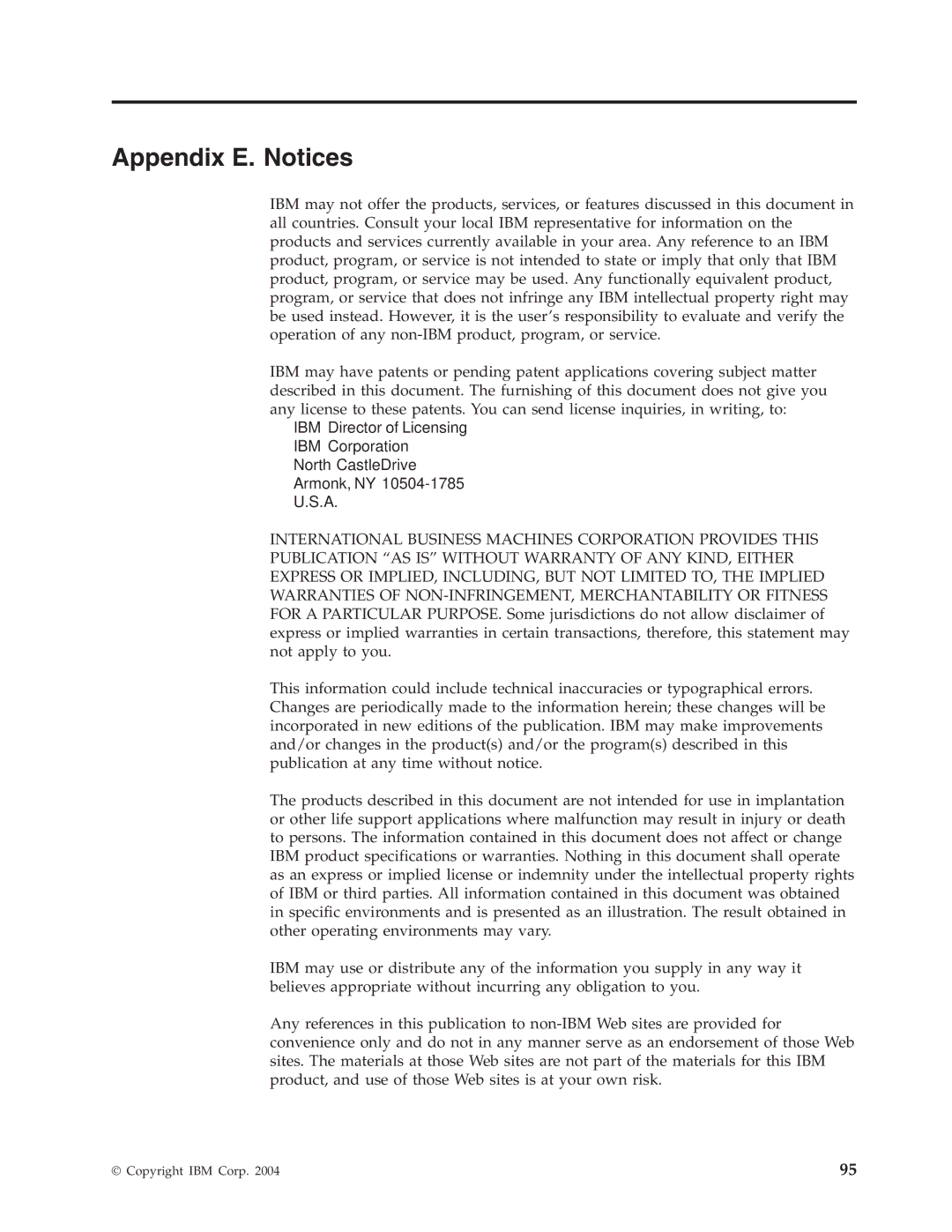 Lenovo A50, M50e Series manual Appendix E. Notices 