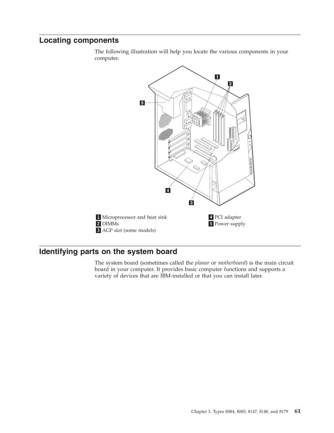 Lenovo A50, M50e Series manual Locating components 