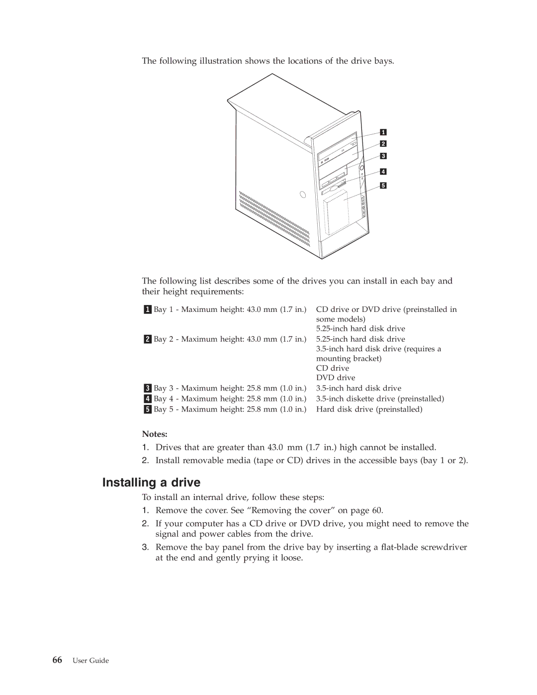 Lenovo M50e Series, A50 manual Installing a drive 