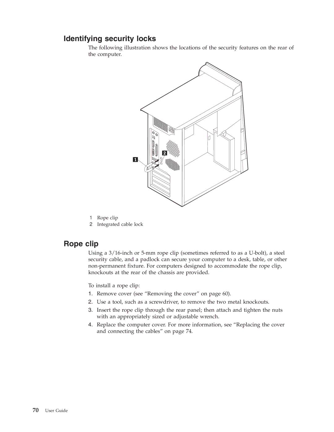 Lenovo M50e Series, A50 manual Identifying security locks 