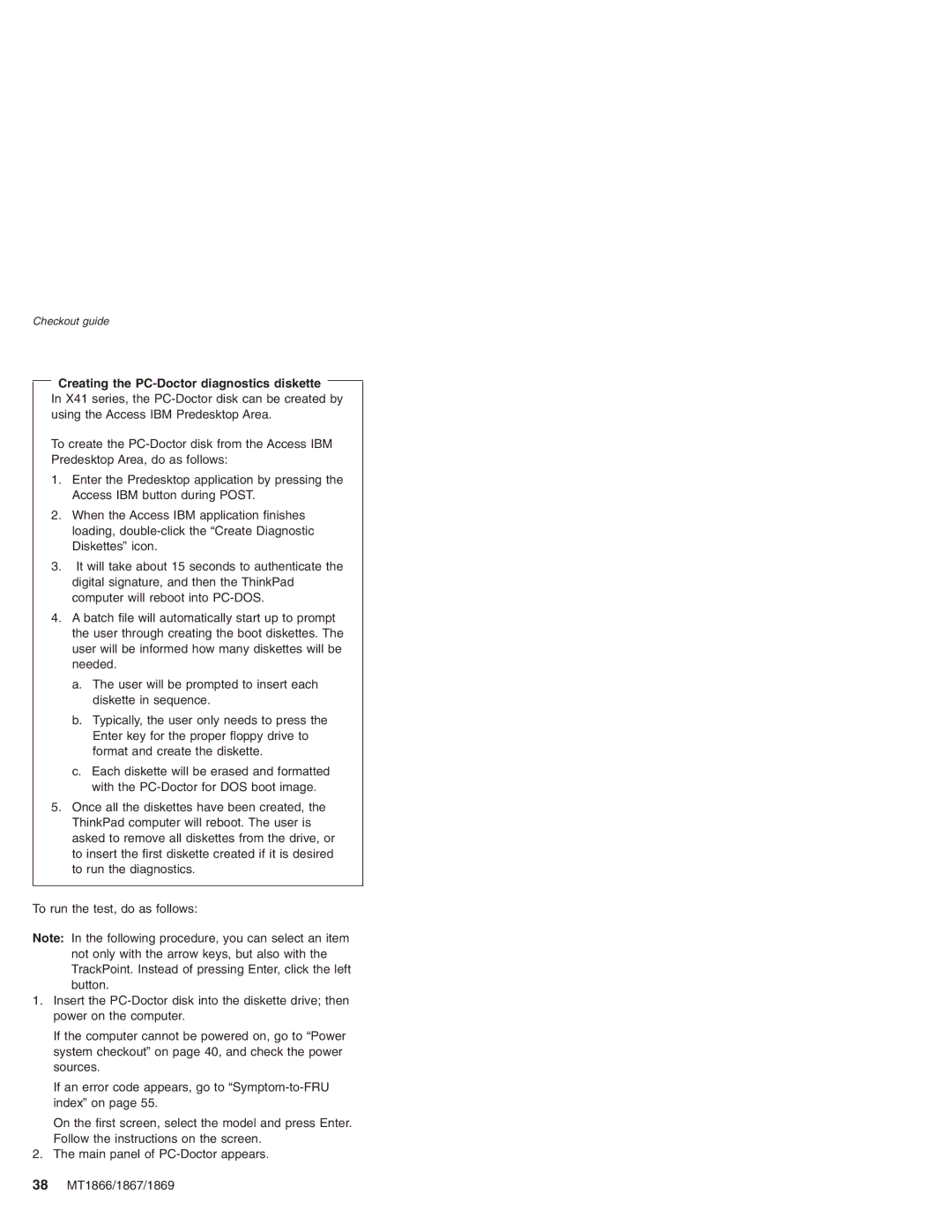 Lenovo MT 1866, MT 1867, MT 2506, MT 1869 manual Creating the PC-Doctor diagnostics diskette 