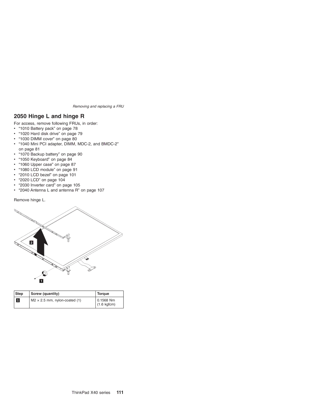 Lenovo MT 2369 manual Hinge L and hinge R 