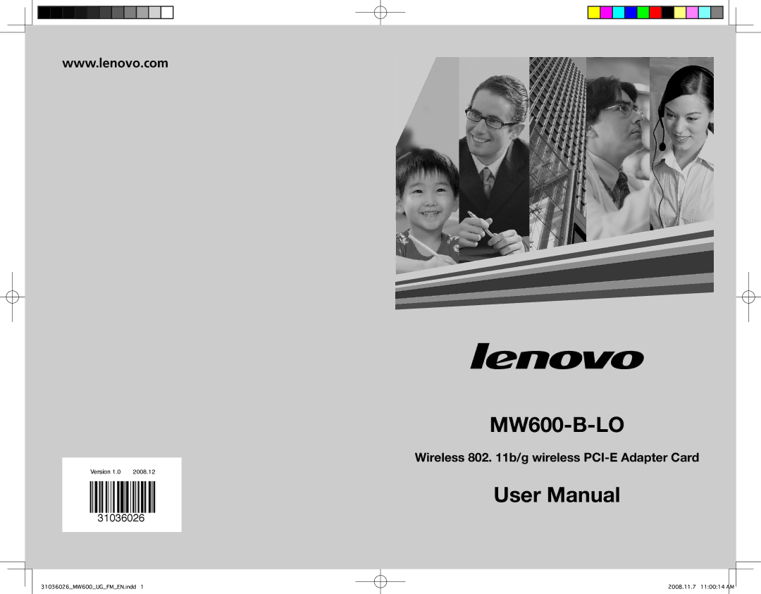 Lenovo MW600-B-LO user manual 