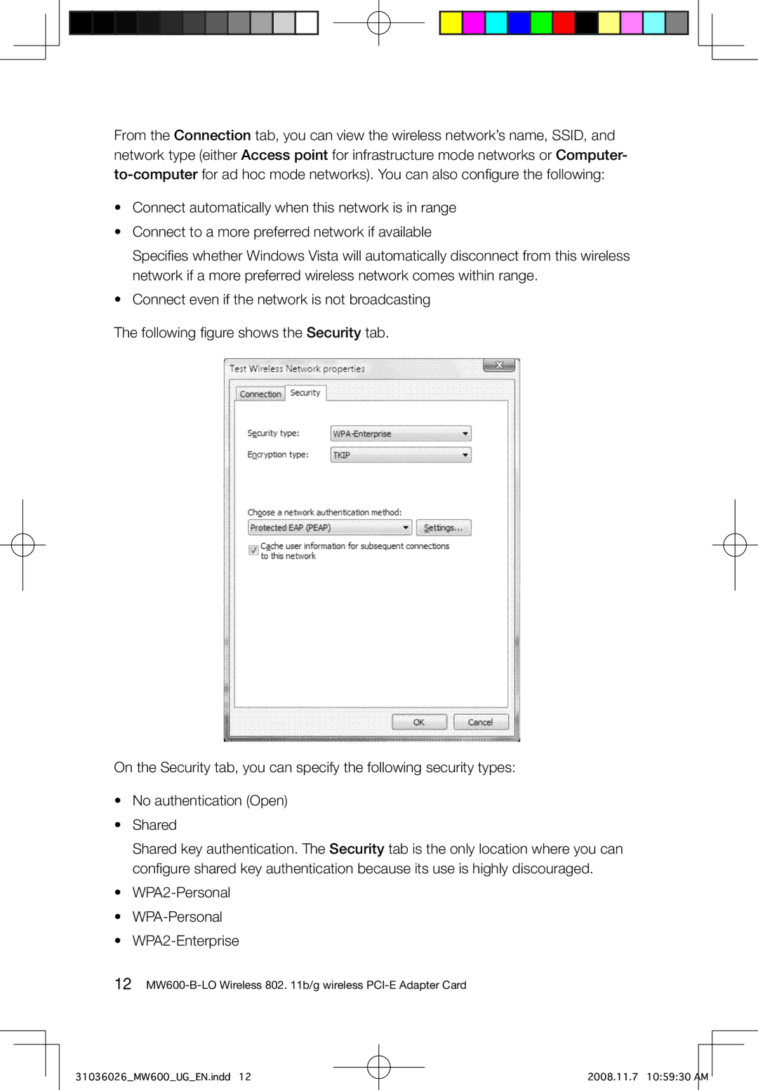 Lenovo MW600-B-LO user manual WPA2-Personal WPA-Personal WPA2-Enterprise 