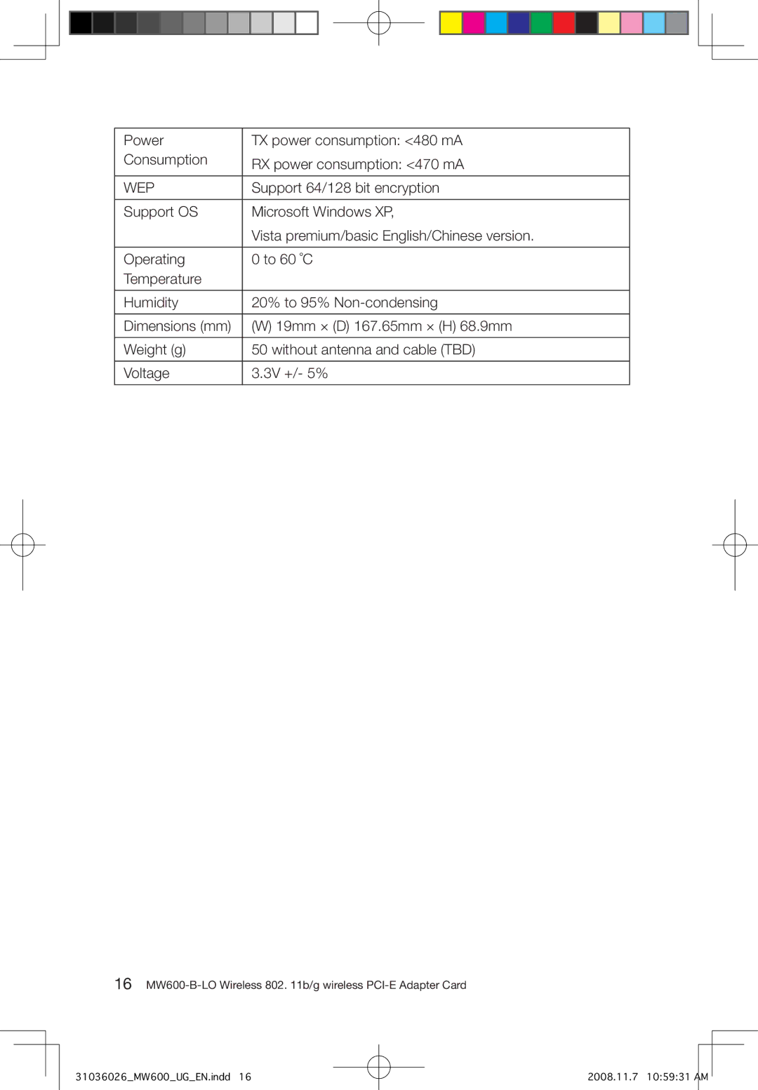 Lenovo MW600-B-LO user manual Wep 