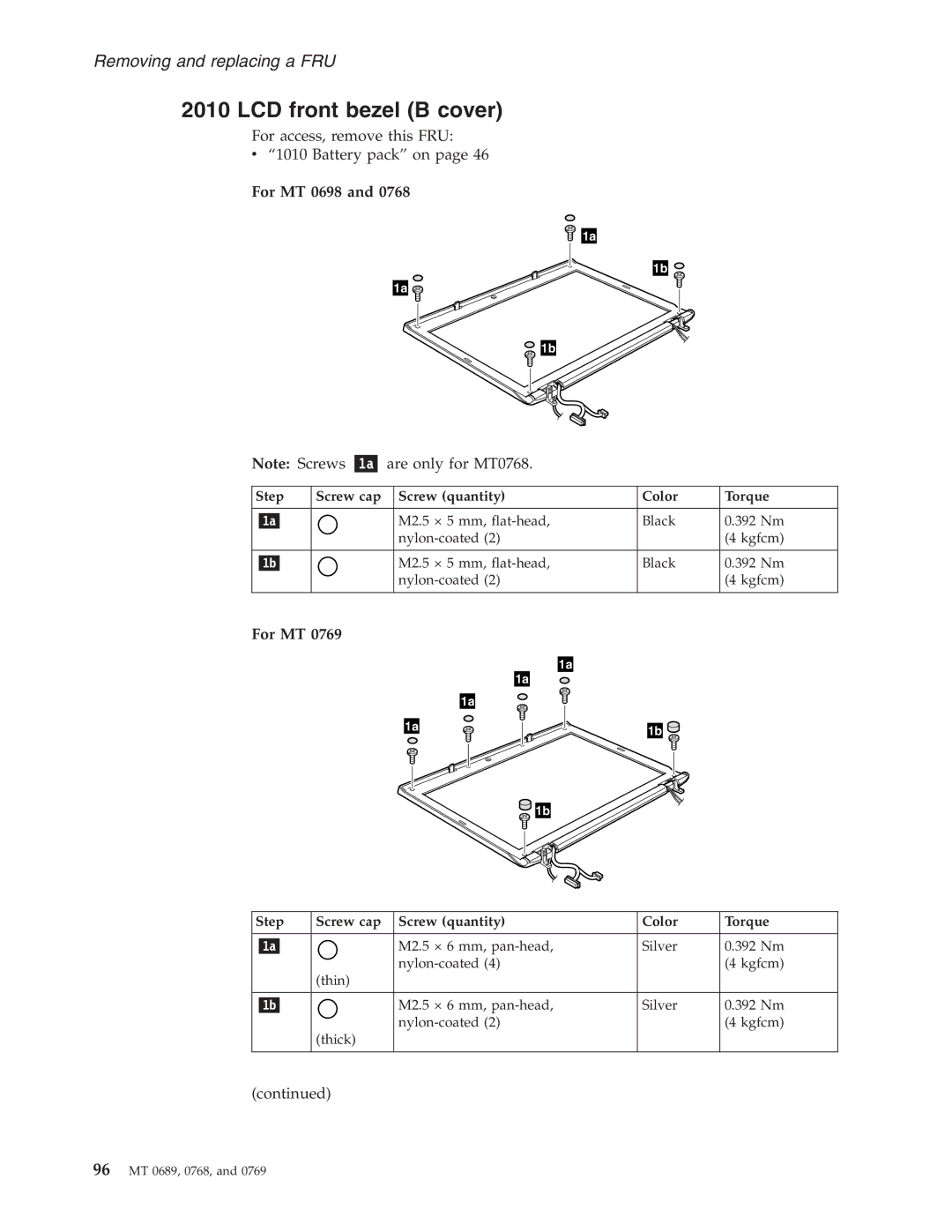 Lenovo N100, N200 manual LCD front bezel B cover, For MT 0698 