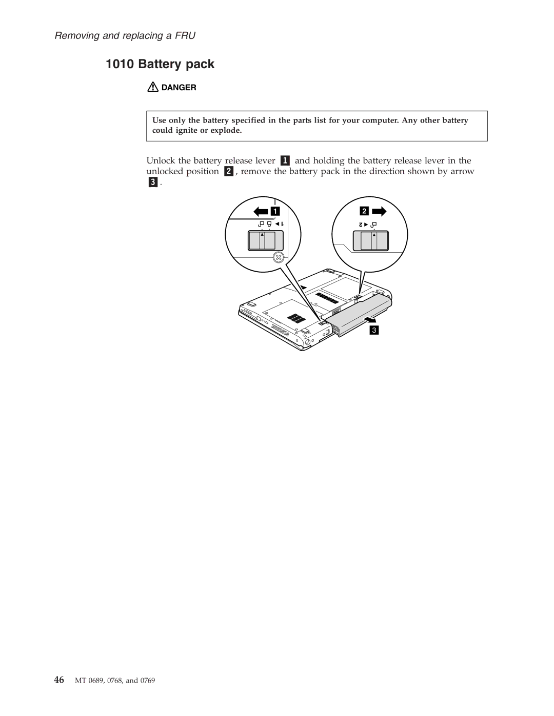 Lenovo N100, N200 manual Battery pack 