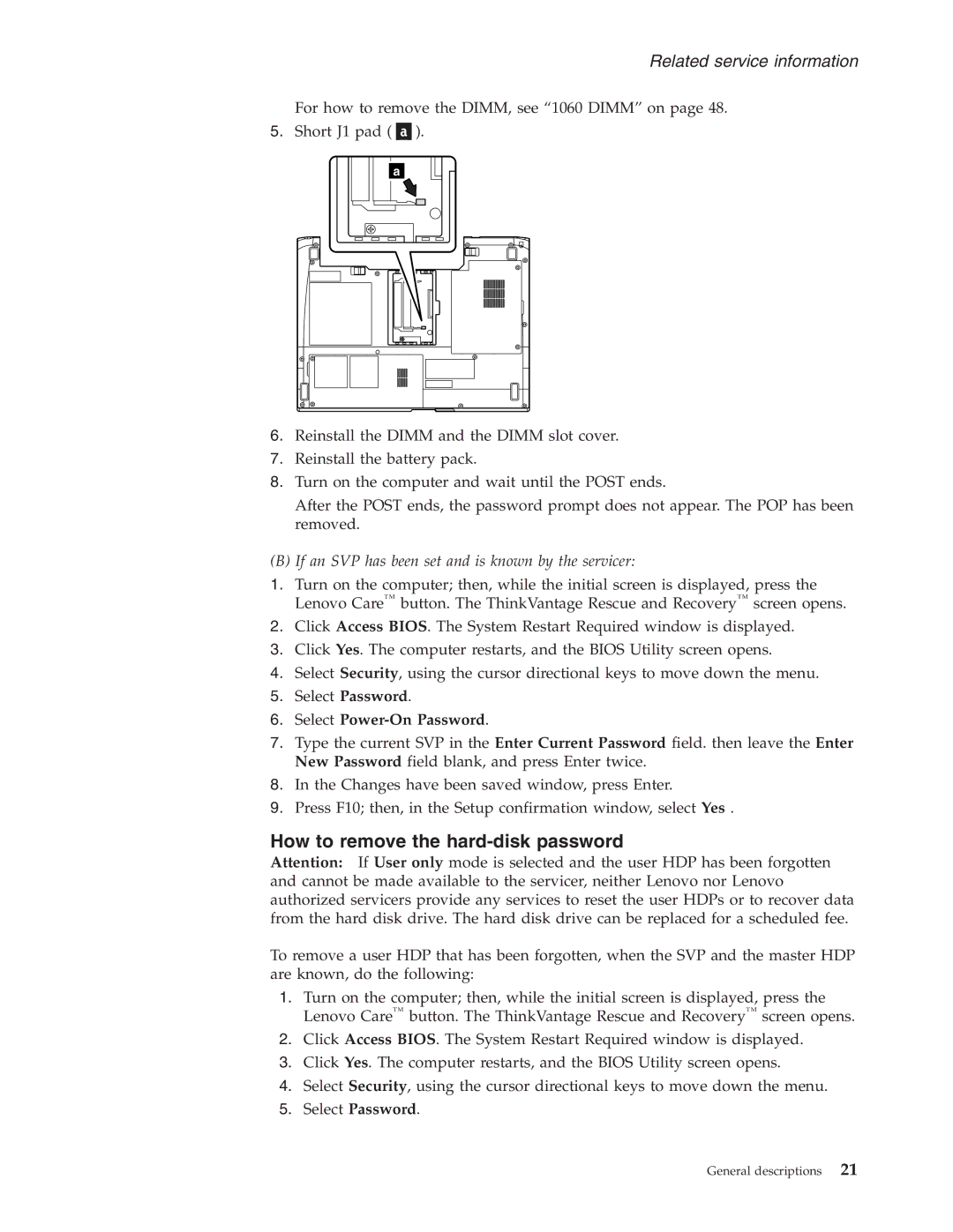 Lenovo N100 manual How to remove the hard-disk password, Select Power-On Password 