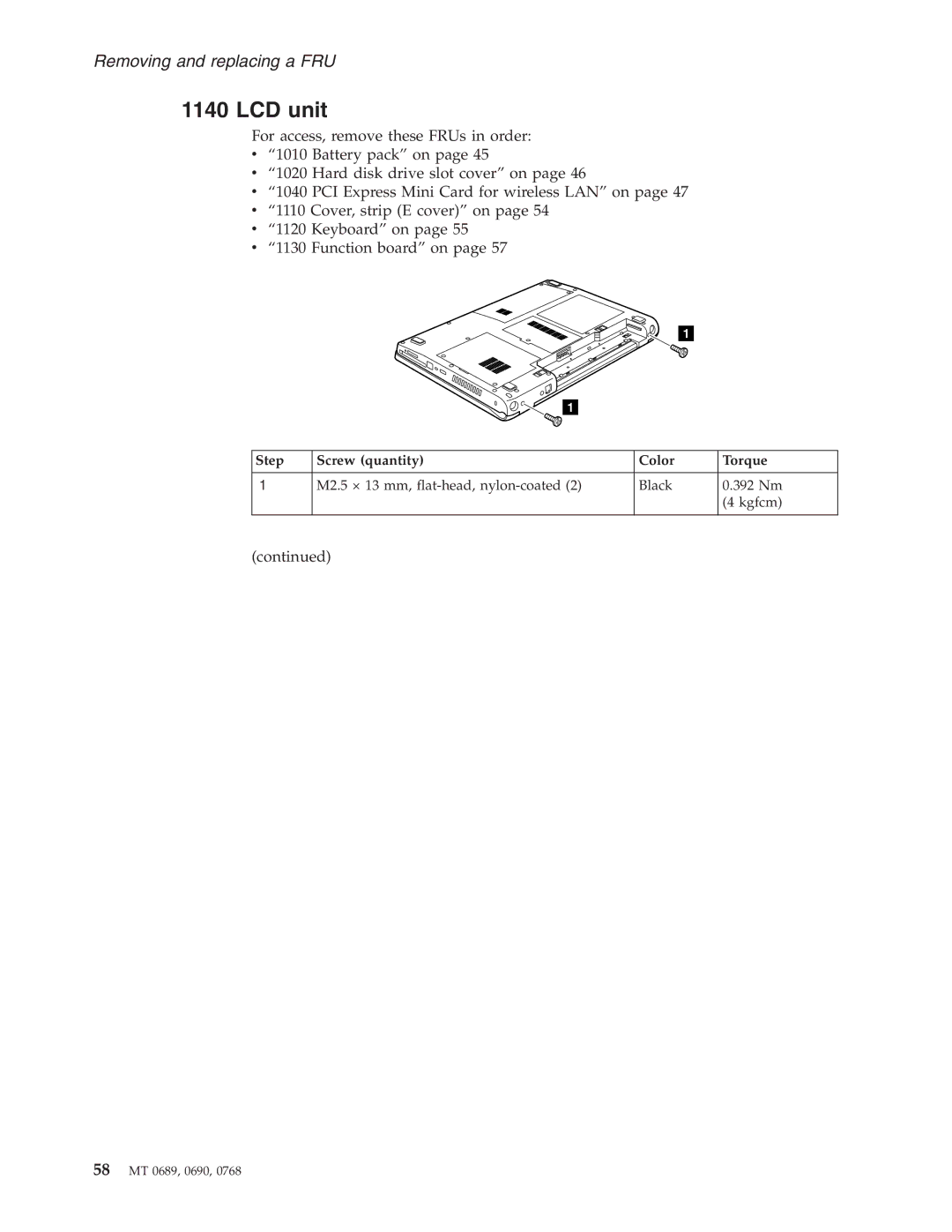 Lenovo N100 manual LCD unit 