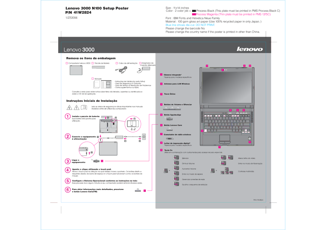 Lenovo manual Lenovo 3000 N100 and N200 Hardware Maintenance Manual 