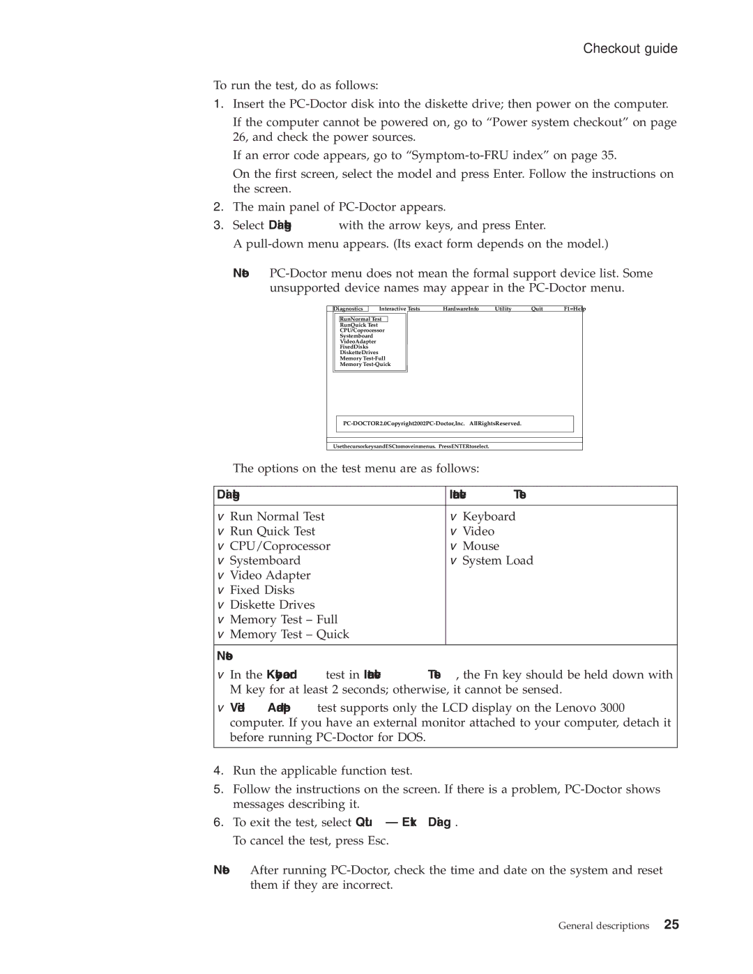 Lenovo N200 manual Diagnostics Interactive Tests 